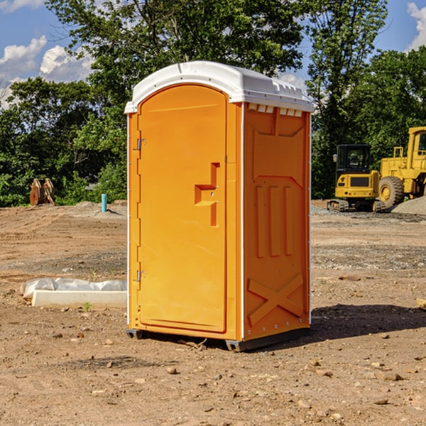 can i customize the exterior of the portable toilets with my event logo or branding in Larwill IN